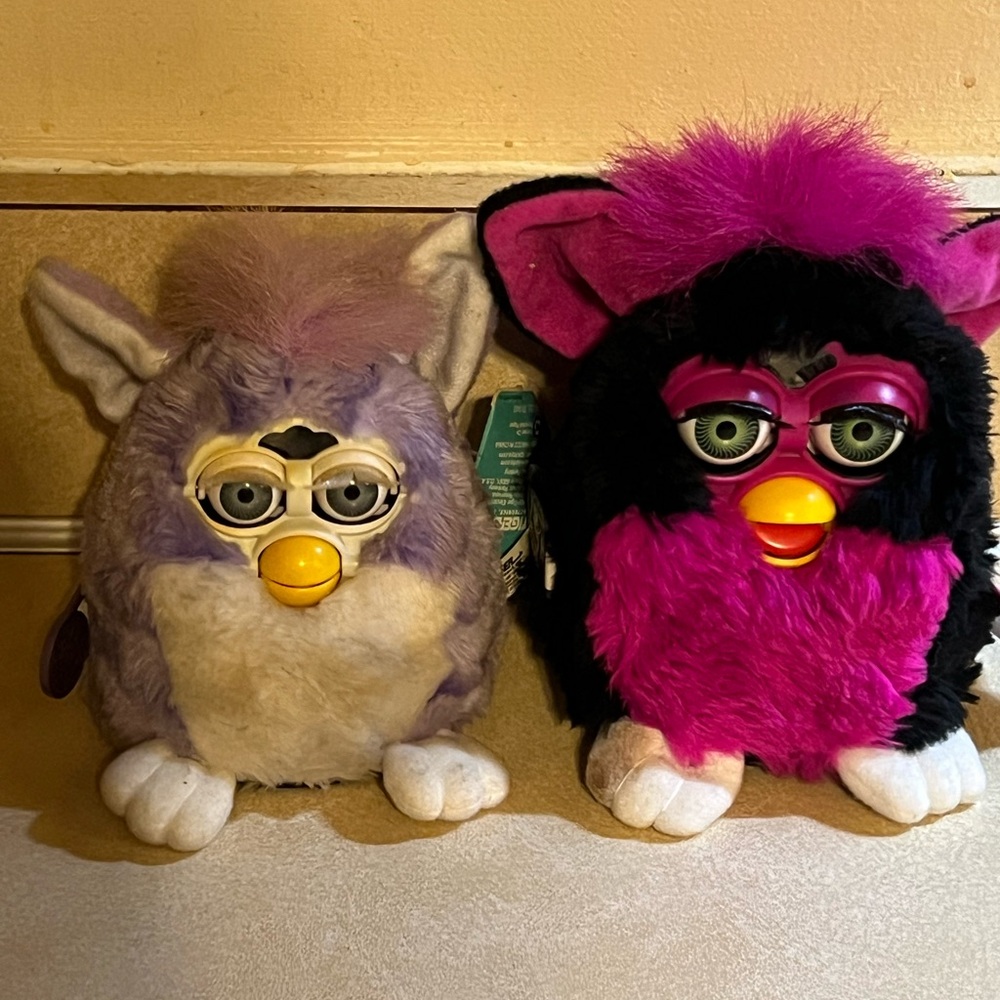 Vintage Furby Pair - Purple and Pink